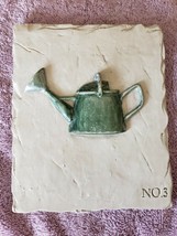 Resin Wall Plaque Tile Garden Gardening No 3 Watering Can - $19.80