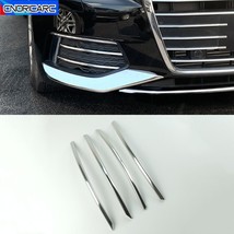 Stainless Steel  Front Fog Light Trim Strips Decoration For  A6 C8 2019 Front Bu - £61.11 GBP