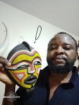 Bamum Antique Mask – Hand-Carved African Tribal Mask from Cameroon with ... - $1,581.79 MXN