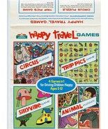Howard Johnsons Happy Travel Games Advertising Flyer 1968 - £21.83 GBP