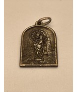Vintage Virgin Del Pilar Pendant Charm Religious Christianity KG - $10.85 CAD