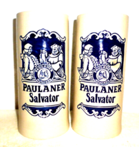 2 Paulaner Salvator München Munich salt-glazed German Beer Steins - £16.02 GBP