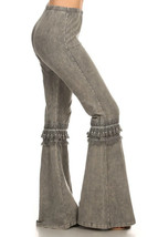 Women&#39;s Chatoyant Women&#39;s Tassel Bell Bottom Stretch Yoga Pants Made in ... - £35.39 GBP
