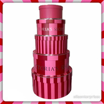 Victoria&#39;s Secret Red Pink Striped Collectible Display Hat Boxes Set - $5,792.34 MXN
