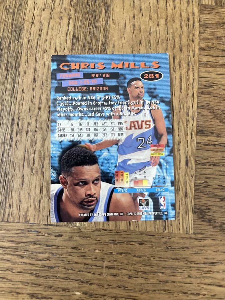 Topps Chris Mills Card 281 Item image 2