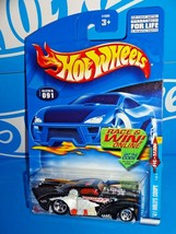 Hot Wheels 2002 He-Man Series #91 &#39;41 Willys Coupe Black w/ 5SPs Malaysia Base - £3.10 GBP