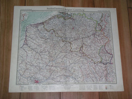 1927 Original Vintage Map Of Belgium Luxembourg / Northern France - £15.33 GBP