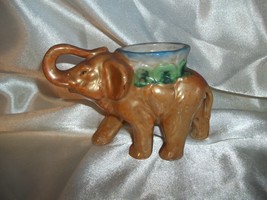 Maruyama Toki Yamashiro Ryuhei Peach Luster Elephant Figurine Planter Japan - $14.84