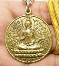 Guanyin Quanim guan yin quan im yin and yang sign chinese brass pendant amulet b - £24.93 GBP