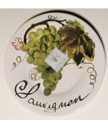 CERAMISIA Made In Italy Plate With Grapes And Wine Savingon 3/4” Diameter - £14.71 GBP
