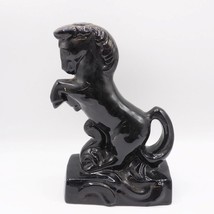 Mi Siècle Noir Stallion Cheval Pottery Lampe Base Seulement Mcm - £76.19 GBP