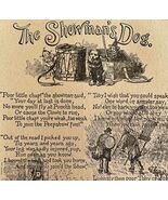 The Showmans Dog Poem 1892 Victorian Art Woodcut Printing Ephemera DWY10B - €30,02 EUR