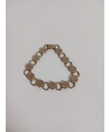 VINTAGE SARAH COVENTRY &quot;YOUNG &#39;N GAY&quot; SHINY SILVER TONE COIN STYLE BRACE... - $253.04 MXN