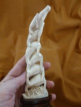 Whale-24 Humpback 7 Whales totem of shed ANTLER figurine Bali detailed c... - $119.20