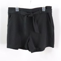 Maurices Women&#39;s XL Black High-Rise Paper Bag Stretch Dress Shorts w/ Sa... - £12.53 GBP