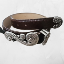 Vintage Barse The Belt Collection Brown Italian Leather New Orleans Medium NOS image 7