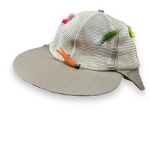 Vintage Columbia Sportswear Fly Fishing Hat Mesh Beige 90s L Shade Made in USA - £23.65 GBP