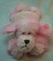 Mary Meyer Fluffy Pink Poodle Dog 9&quot; Bean Bag Stuffed Animal Toy - £11.87 GBP
