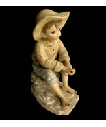 Rare Vtg Figurine 5” Lefton Christopher Coll. Japan “sample” Sticker Boy... - $30.86 CAD