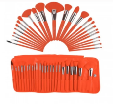 24 PC Brush Set Orange Beauty Creations - £17.97 GBP