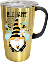 Bee Gnome 18519 Stainless Steel Handle Coffee Tea Travel Mug Cup 18 oz 6&quot; H - £18.99 GBP