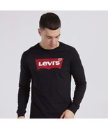 Levi&#39;s Mens Long Sleeve Graphic Top Hm Ls Black - $34.79