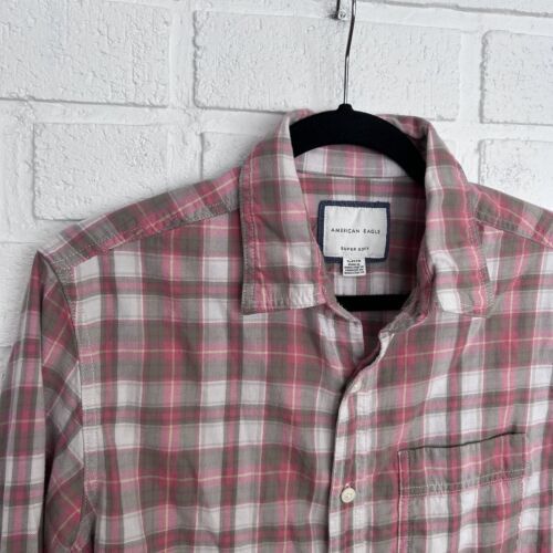 Primary image for American Eagle Super Soft Flannel Button Up Mens Small Preppy 