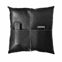 Pillow Leather Cover Cushion Cowhide Patchwork U Decor Accent Hair Couch Grain10 - £29.89 GBP+