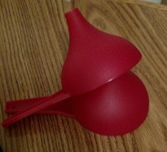 NEW Tupperware Funnel set of 2 Hershey Kiss Maker Chili Red - £7.54 GBP