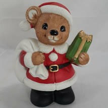  Christmas Santa Bear Bank by Homeco Holding Sack Of Gifts and Wrapped Gift - £10.51 GBP