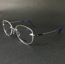 Silhouette Eyeglasses Frames 5500 BB 7530 Purple Gold Dynamics 53-19-140 - £183.51 GBP