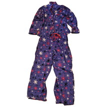 Axcess Pajama Small Button Up Shirt 2 Piece Set Bottom Top Pant Purple S... - $10.99