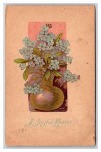 Joyful Easter Violet Flowers IN Vase DB Postcard H29 - £2.34 GBP