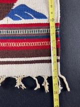 Beautiful Rare Hand Woven Southwestern Mat Navajo Style Eagle 24&quot;x 16&quot; - £30.85 GBP