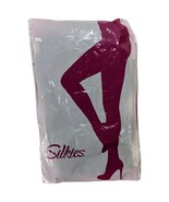 Black Silkies Pantyhose Womens Medium Microfiber Tights 700228 USA - £14.89 GBP