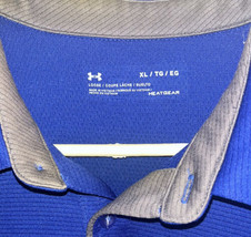 Under Armor Shirt Mens SIZE XL Loose Golf Polo Performance Blue Stripe Gray - £14.34 GBP