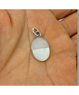 White Mother Pearl Oval Pendant 925 Sterling Silver, Handmade Jewelry Gifts - £31.97 GBP