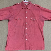 Tori Ricard Shirt Men Large Hawaiian Safari Outdoor Explorer Pink Short ... - £11.10 GBP