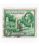 Cyprus King George V 1/2 Piastre Stamp Used VG - £0.77 GBP