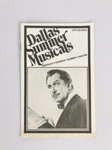 Dallas Summer Musicals 1976 Season Vincent Price in Oliver!  Brochure Pa... - £14.83 GBP