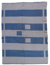 Handmade vintage Indian Dhurri kilim 4.6&#39; x 6.3&#39; (141cm x 193cm) 1970s -... - $9,331.61 MXN