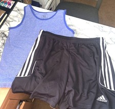 Adidas Soccer Shorts Size Youth M Fruit of the Loom Tank Top Youth M - £4.34 GBP