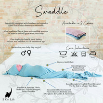 Quinn St. Ultra-Soft, Luxurious Baby Swaddle Blanket Bamboo/Spandex Blend Fabric - £19.93 GBP