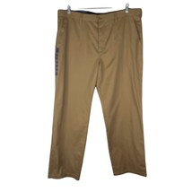 Croft &amp; Borrow Mens Pants 40 x 32 Brown Tan Classic Fit Flat Front New - $29.69