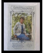 Just Jennifer Qulted Fleece Jacket Sewing Pattern From Sweatshirt NEW - $10.88