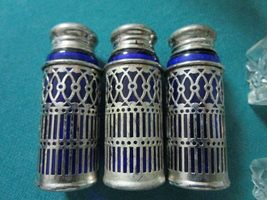 Shakers Compatible With Cobalt Glass Silverplate Crystal Pick 1 (Number: 1- Roge - $38.21