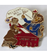 LIONS CLUB INTERNATIONAL LINDSAY CANADA MEMBER VINTAGE METAL LAPEL PIN D... - €19,87 EUR
