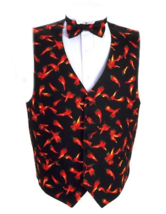 Red Chilli Peppers Vest and Bowtie Set - $148.50