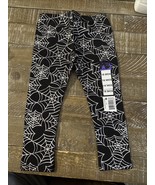 New Black Legging Silver Web Halloween Kid Girl 18 Months Toddler - €11,02 EUR
