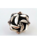 HUGE Flower Handcrafted RING in Sterling Silver - adjustable size 8 - MEXICO - $65.00